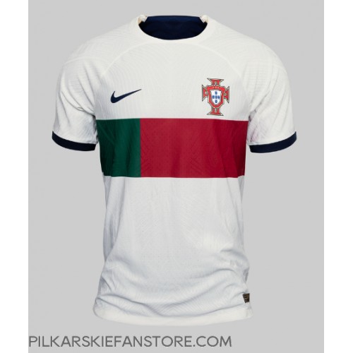 Tanie Strój piłkarski Portugalia Nuno Mendes #19 Koszulka Wyjazdowej MŚ 2022 Krótkie Rękawy